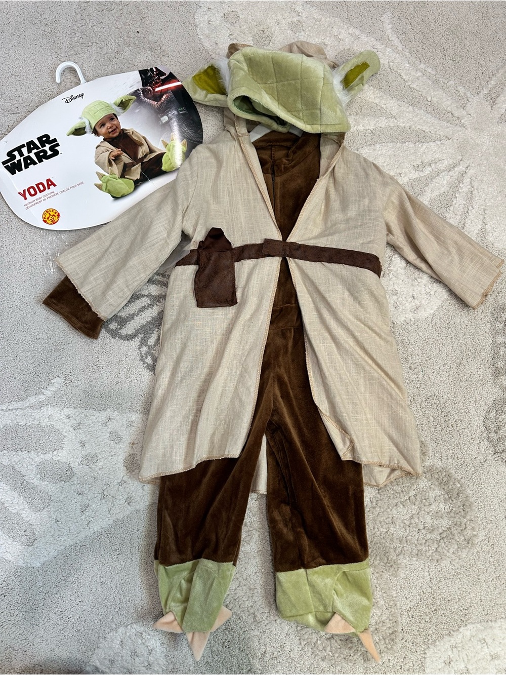 Disney Star Wars Rubie's Classic Yoda Costume Infant 12-18 Months Like New!